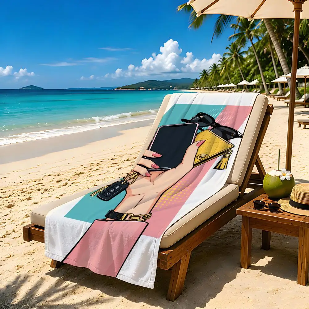 Girl Grip Pop Power Towel Extra Large Beach Towel Quick Dry Sand Free Super Absorbent Lightweight