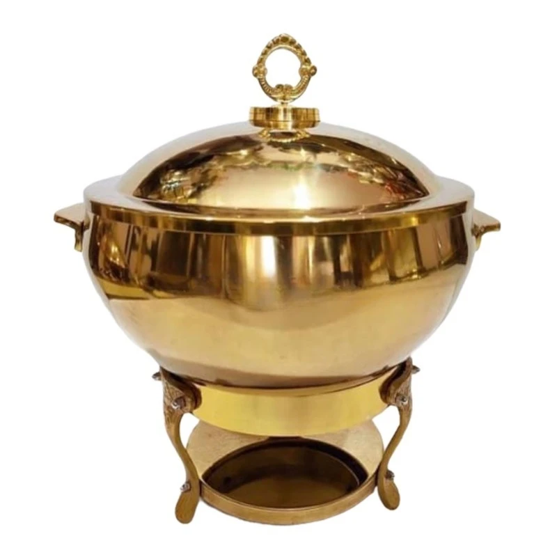 

Portable earth rose gold, food warm metal hot pot
