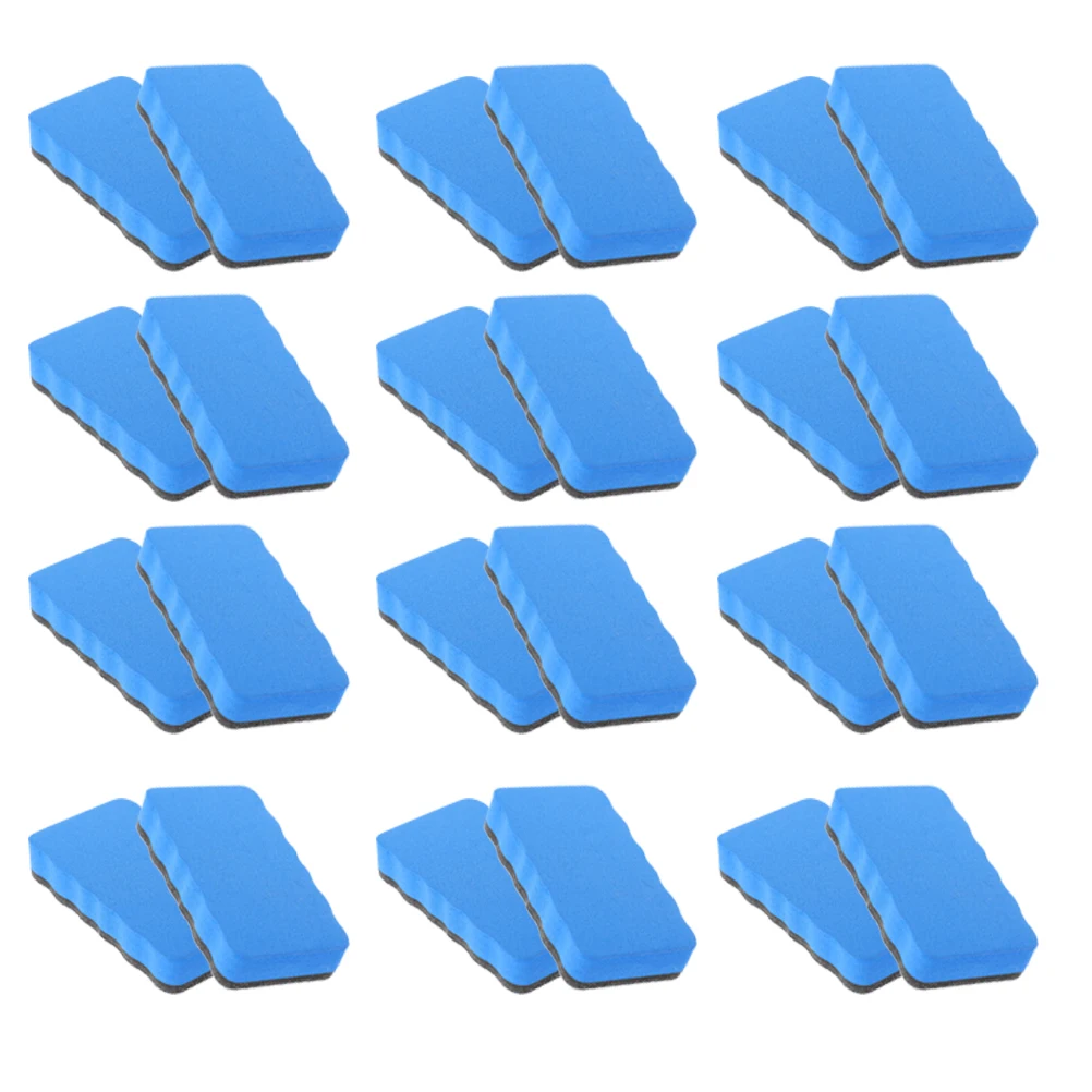 24 ชิ้น ยางลบไวท์บอร์ด อุปกรณ์สำนักงาน ห้องเรียน กระดานไวท์บอร์ดแบบแห้ง ลบได้ ทำจาก EVA ใช้ซ้ำได้ ทำความสะอาดกระดานดำ ของขวัญสำหรับครู น้ำหนักเบา