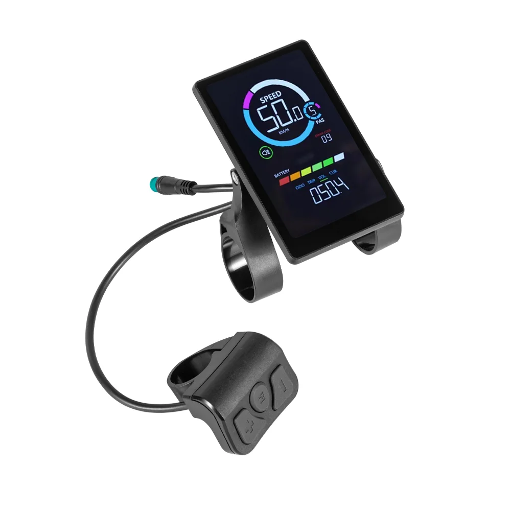 Full-color LCD electric bicycle meter, digital moped code meter display, K500 electronic watch