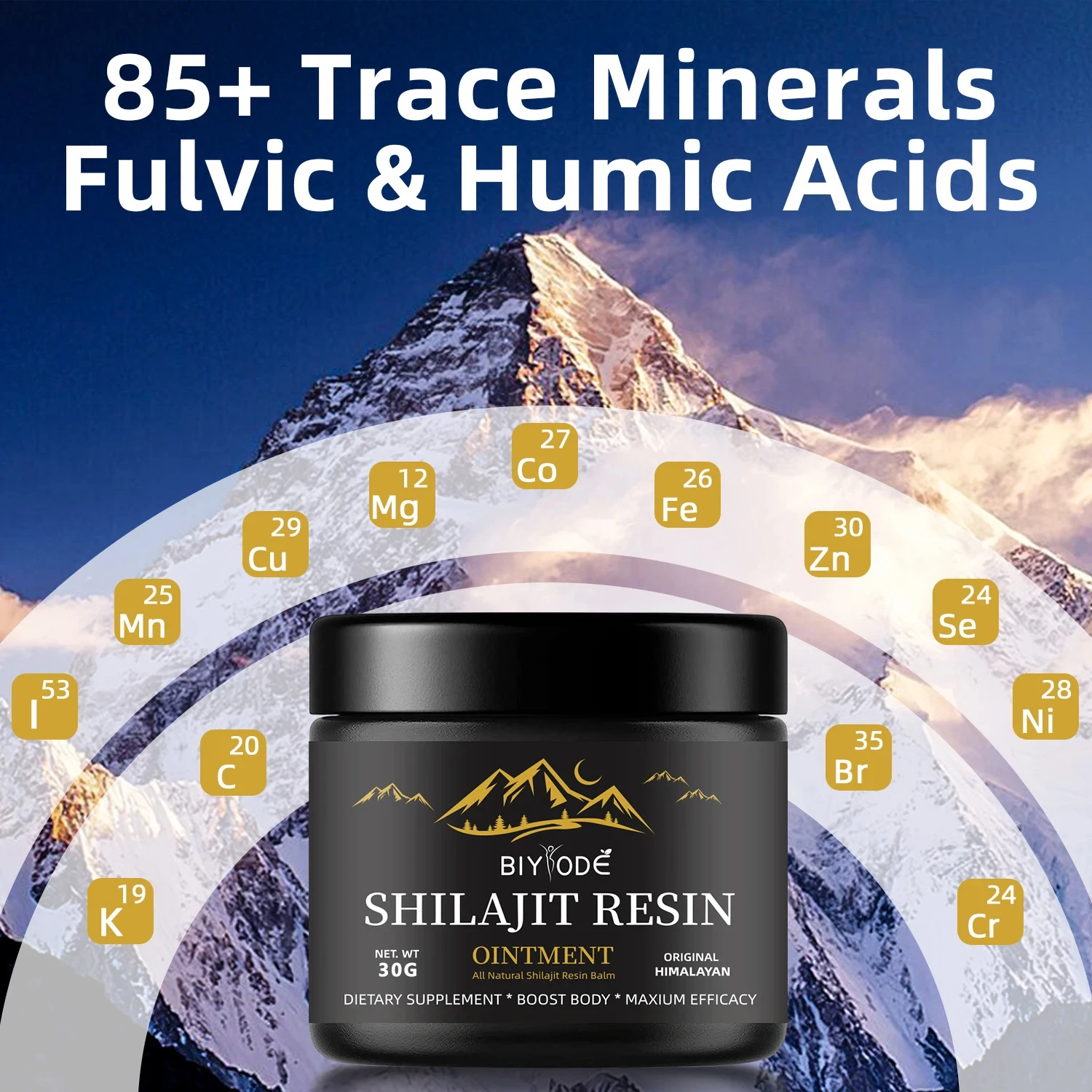 Pure Himalayan Shilajit Resin 30g, Natural Pure Shilajit Resin Lab Fulvic Acid Tested 85+ Trace Minerals