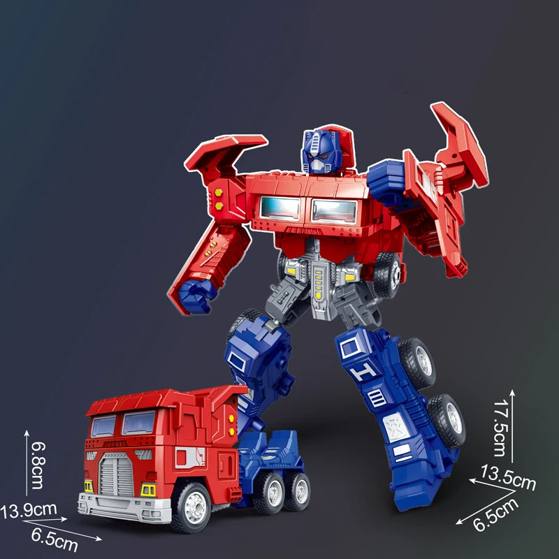 Children's Educational Toys Transformation Robot Inertia Car Action Figures Boy Truck War Police Heavy Duty Truck Model Toy Gift