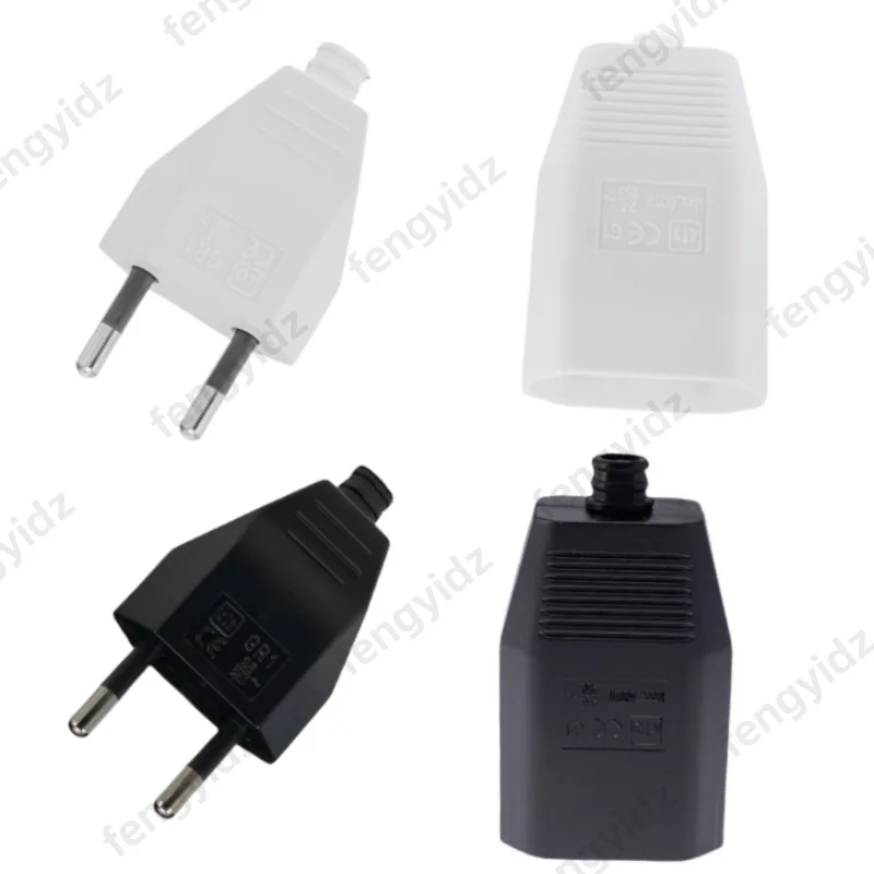 EU Electrical Plug Male Female Replacement Rewireable Hole Socket Two-pole Power Extension Cord Plug Outlet Euro Cable Connector