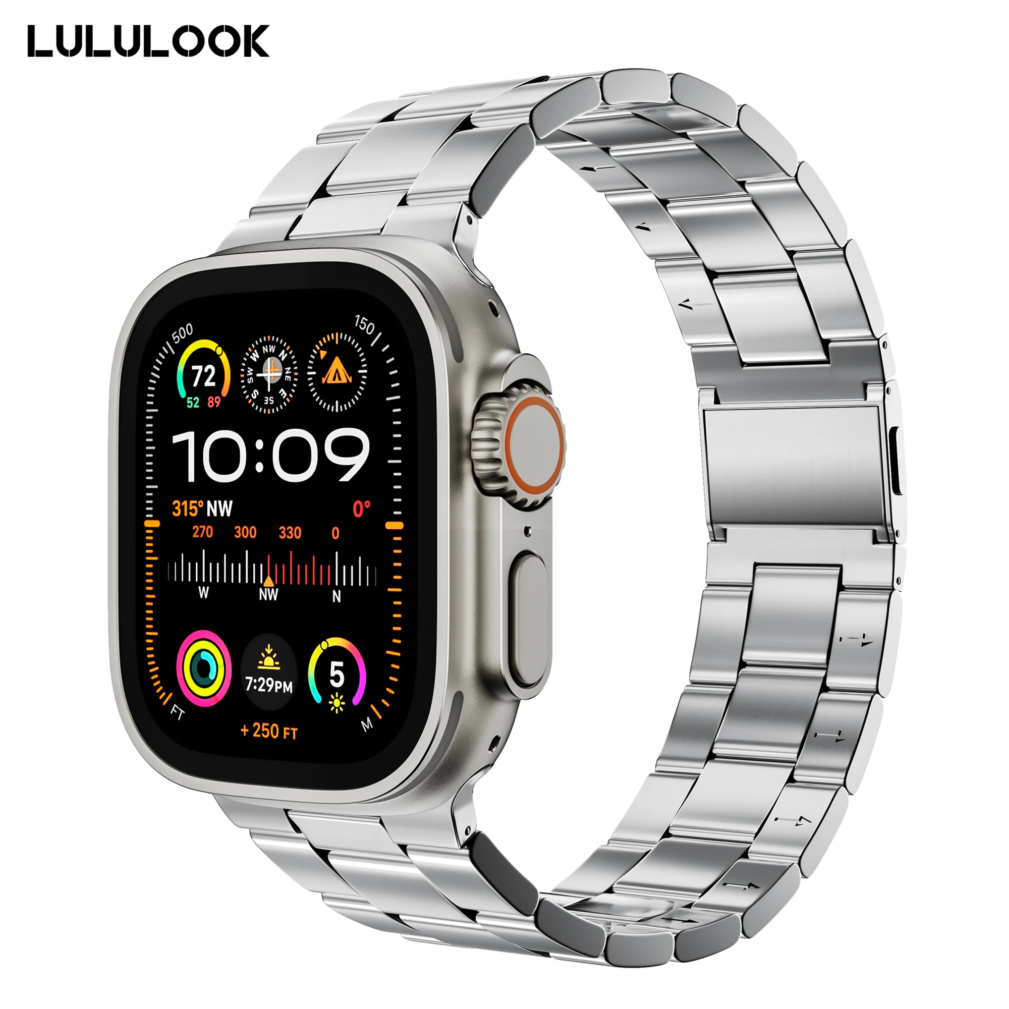 

LULULOOK Band For Apple Watch Ultra 49/46/45/44/42/41/40/38mm No Tool Needed Band for iWatch Series 10/9/8/Ultra/Ultra2/7/6/SE/5