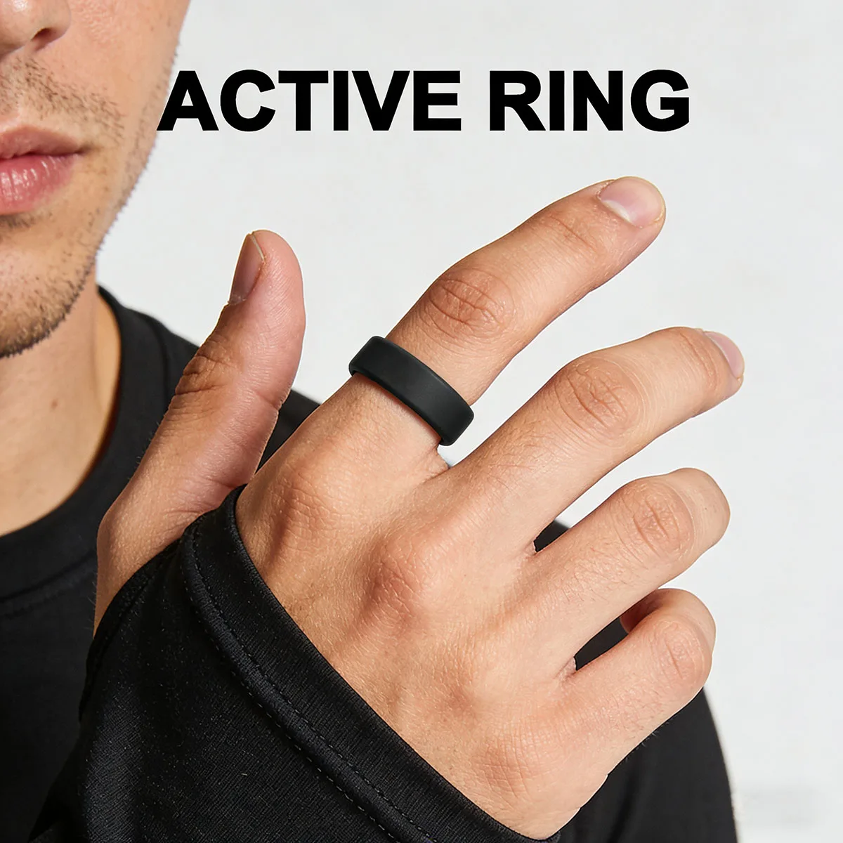 1pc 8mm Neue Sport Ringe Hypoallergen Herren Hochzeit Silikon Finger Ring Geschenk Für Männer 7-14 größe Laufen Outdoor Schmuck – Detail 6