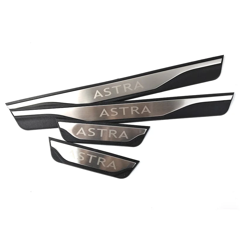 4Pcs/Lot ABS Stainless Steel For 2009-2021 OPEL ASTRA J K L Door Sill Pedal Welcome Scuff Plate Decoration Cover