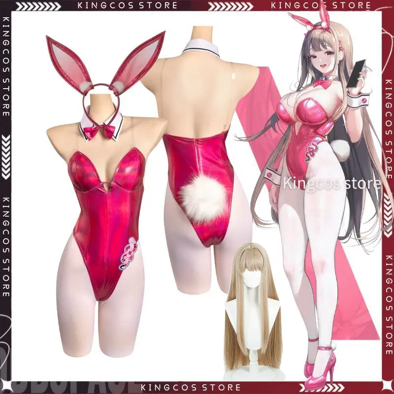 NIKKE The Goddess Of Victory Viper Toxic Rabbit Bunny Suit Cosplay Costume for Girls Women Wig Fantasia Outfit Halloween Suit