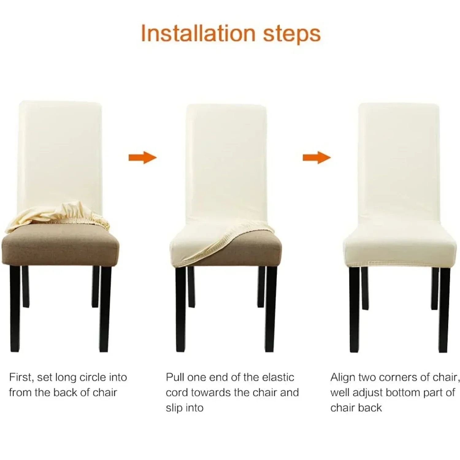 6 Piece PU Leather Chair Cover Protector For Dining Room Waterproof Dining seat Chair Decoration For Hotel Banquet wedding
