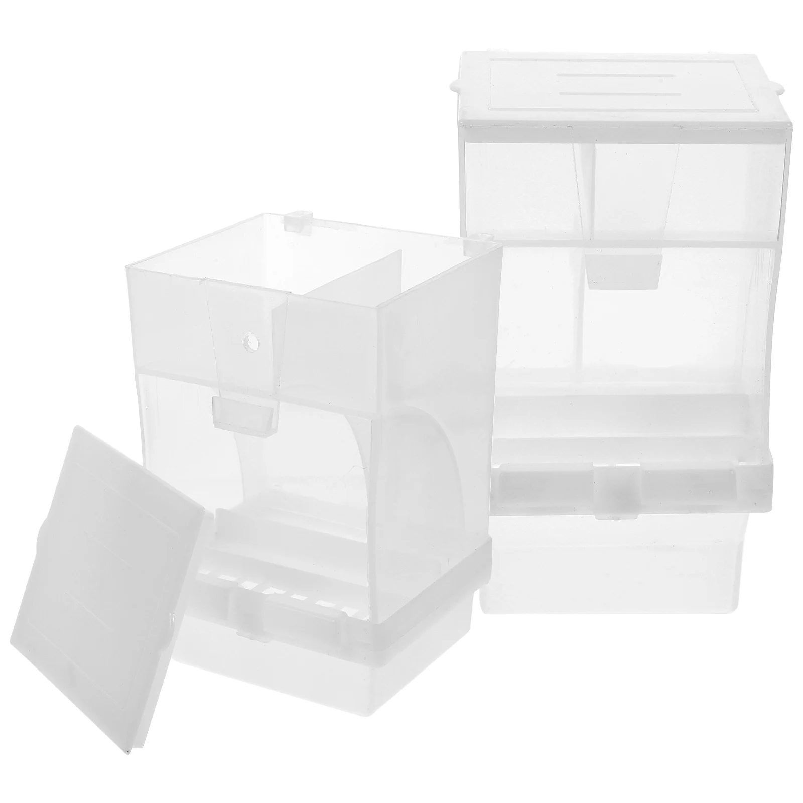 

2 pcs Automatic Bird Feeder Durable PP Clean Cage Feeding Cup Suitable Parrot Hamster Rabbit Pet Food Water Dispenser