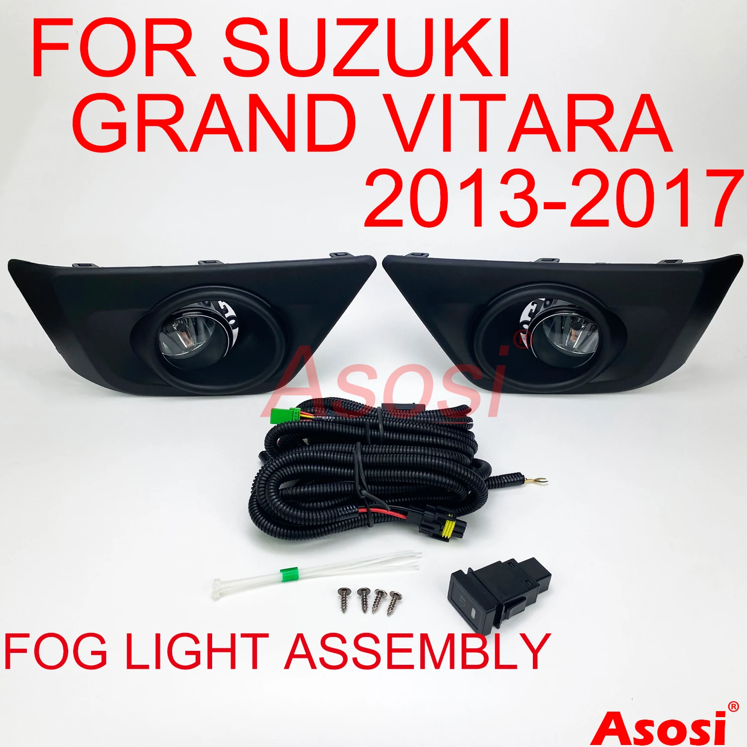 

Front Bumper Fog Lights Driving Lamps For Suzuki Grand Vitara 2013 2014 2015 2016 2017 Right & Left Side Replace Or Upgrade