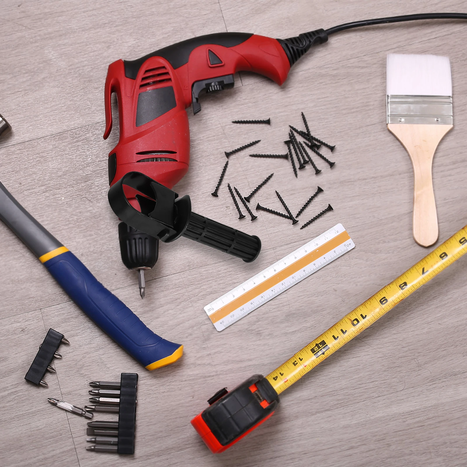 

Electric Hammer Side Grip Handle Impact Drill Replacement Grip Tool Lightweight Non-Slip Design for Daily Use Heavy Duty Front