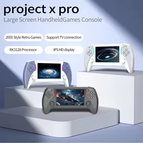 The New Project X PRO 4.3-inch HD IPS screen handheld game console supports PSP Ps1 arcade HD output dual joysticks