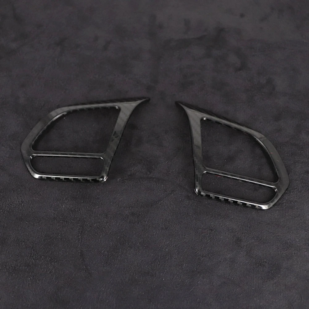 1Pc/2Pcs/3Pcs Car Carbon Fiber Steering Wheel Panel Cover Trim Decoration Sticker Frame for MG ZS EV HS MG6 MG5 EZS Accessories