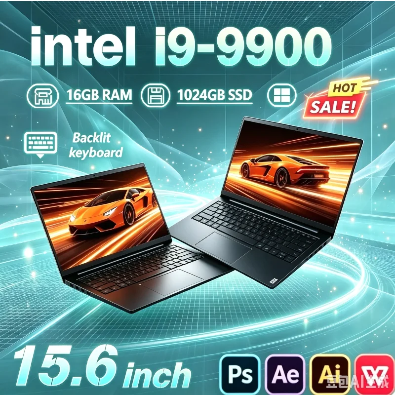 New 15.6 Inch Ultra Portable Notebook Intel Core i9-9900 16GB RAM 1TB High Speed SSD Gaming & Office Laptop