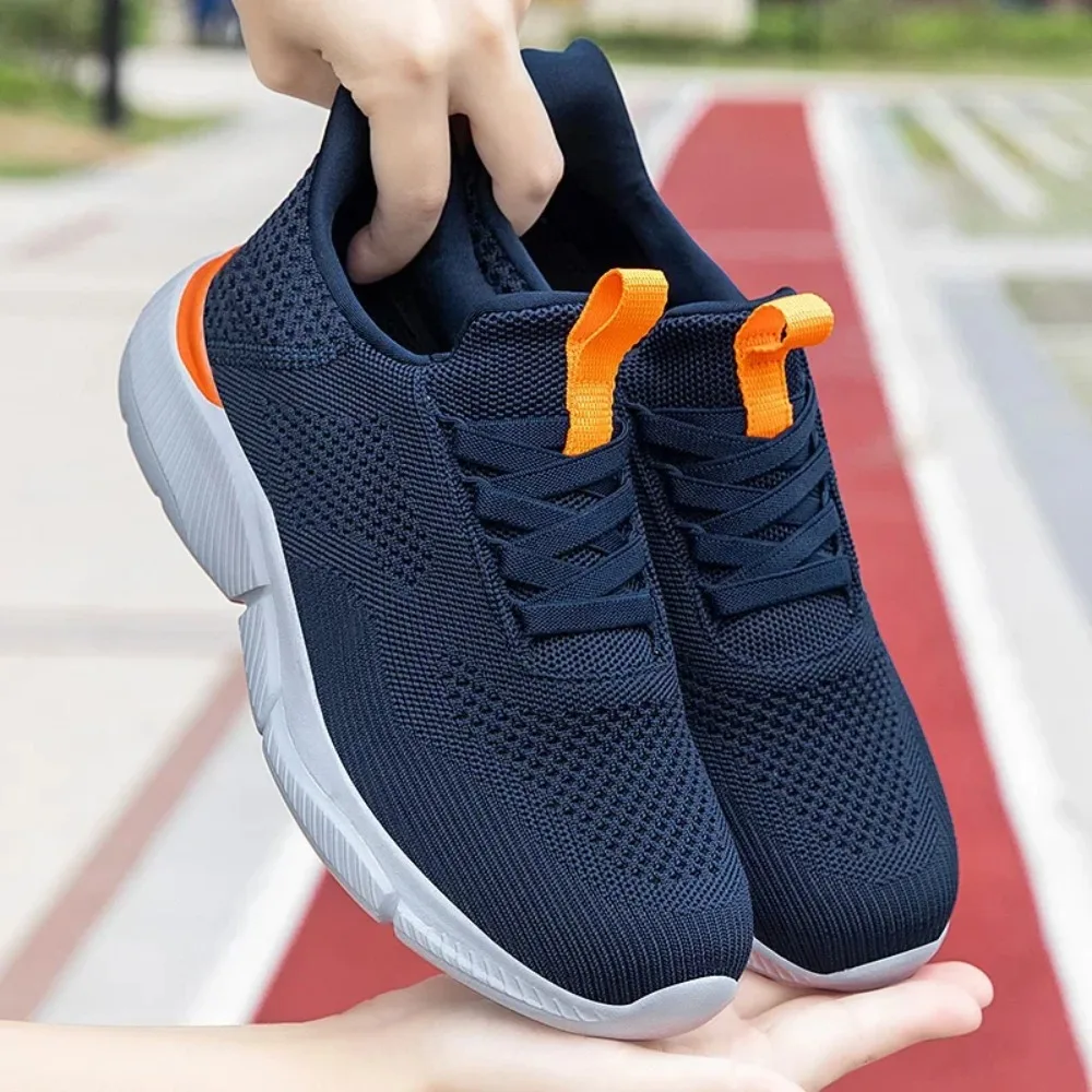 

The New Summer Fashion Shoes for The Elderly in 2025, Large-sized Flying Woven Men's Shoes, Breathable and Casual Walking Shoes