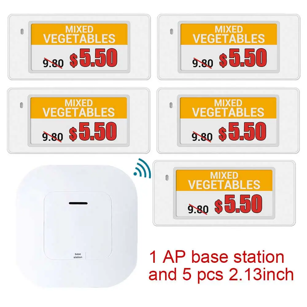Label Harga Elektronik Digital AP Version, Label Rak Digital dengan Layar E-Ink Empat Warna, Sistem Remote untuk Supermarket, Toko Ritel, dan Rantai Toko