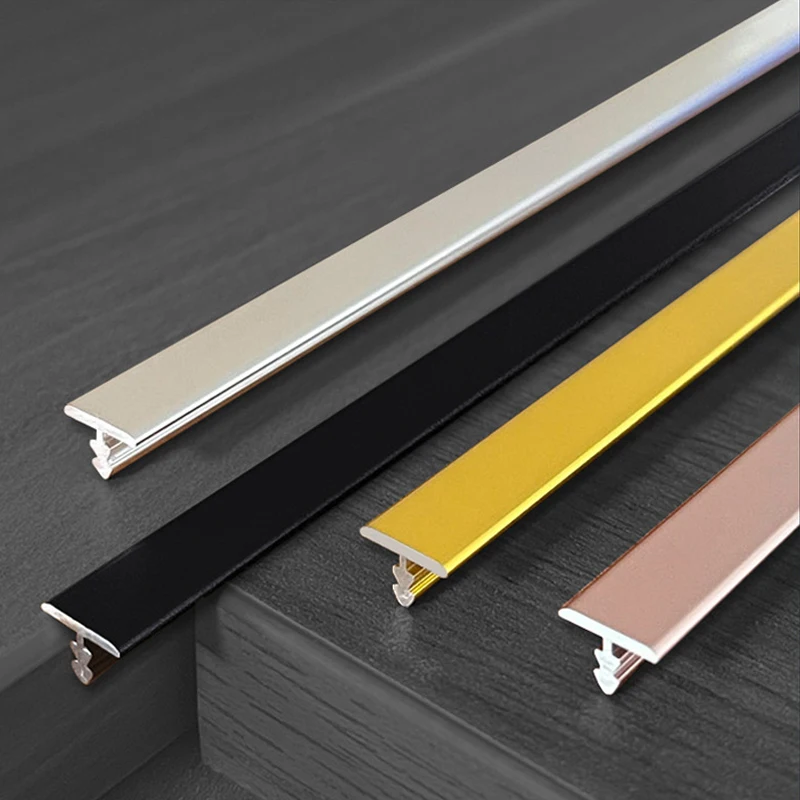 

Aluminum T Molding Floor Transition Strip, Flat Divider Trim for Door Threshold Joins Gaps Between Laminate,Tile & Wood Flooring