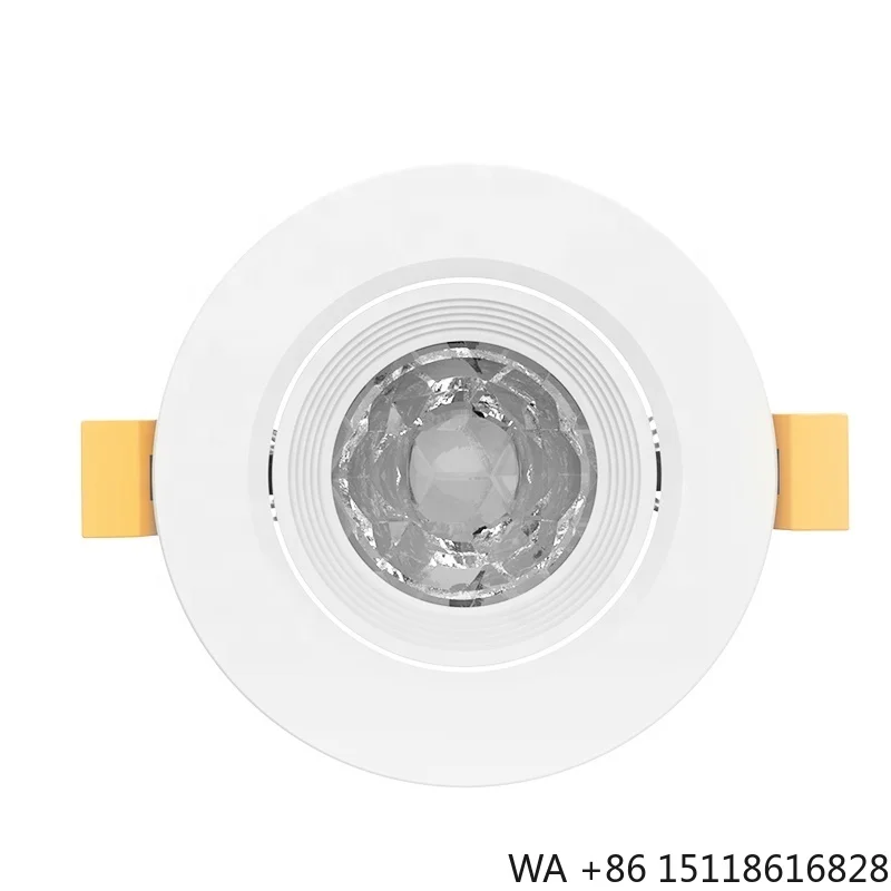 WOOJONG Corporation's Modern LED Adjustable Downlight 3000K-6500K LED Spotlight IP20 CE RoHS ETL 7W Cob Chip Plastic Recessed