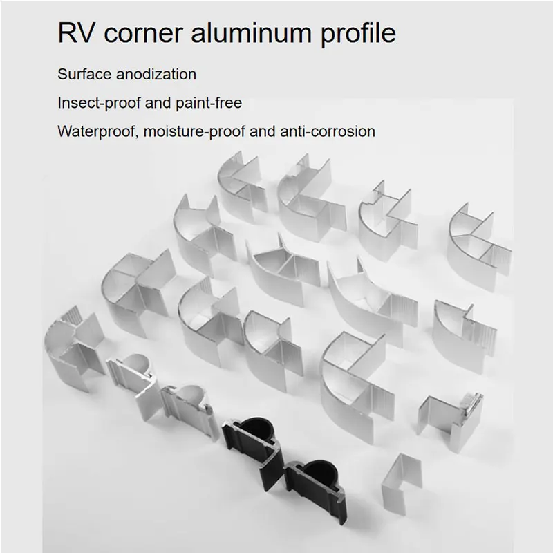 50cm RV aluminum corner profile wall cabinet rounded corner transition corner living room matching cabinet corner Caravan