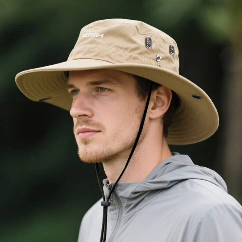 Foldable Outdoor Sun Hat with Full Face Mask, Lightweight Quick Dry Neck Flap Cap for Men Women Fishing Beach Camping Cycling