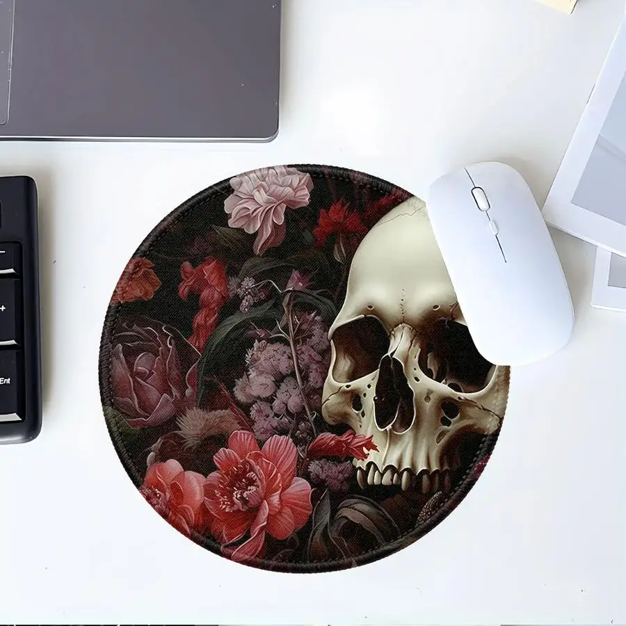 Skull Flowers 1pc Mouse Pad Desk accessories Keyboard Mouse Pad office Pad Computer Laptop Pad Game Console Pad Anti slip