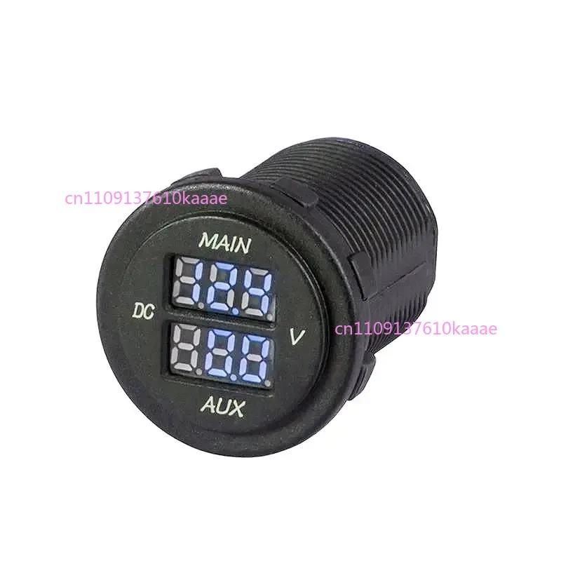 

12V-24V AUX Main Dual LED Voltmeter Voltage Gauge for Car Motorcycle marine boat