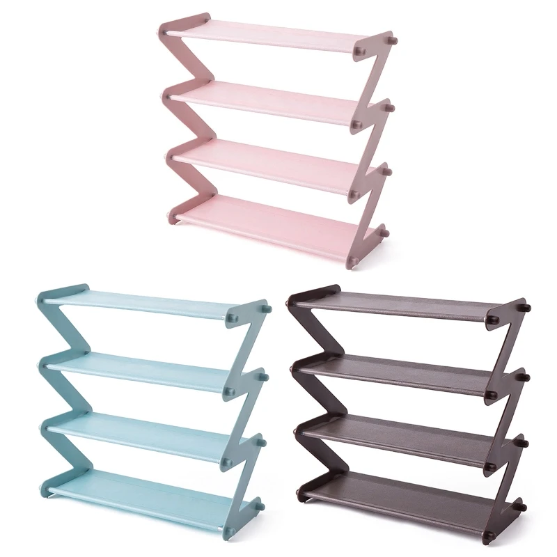 1pc Creative Z-shaped Shoe Rack, Simple Household Shoe Storage Tool, Dormitory Multi-layer Assembly Shoe Rack