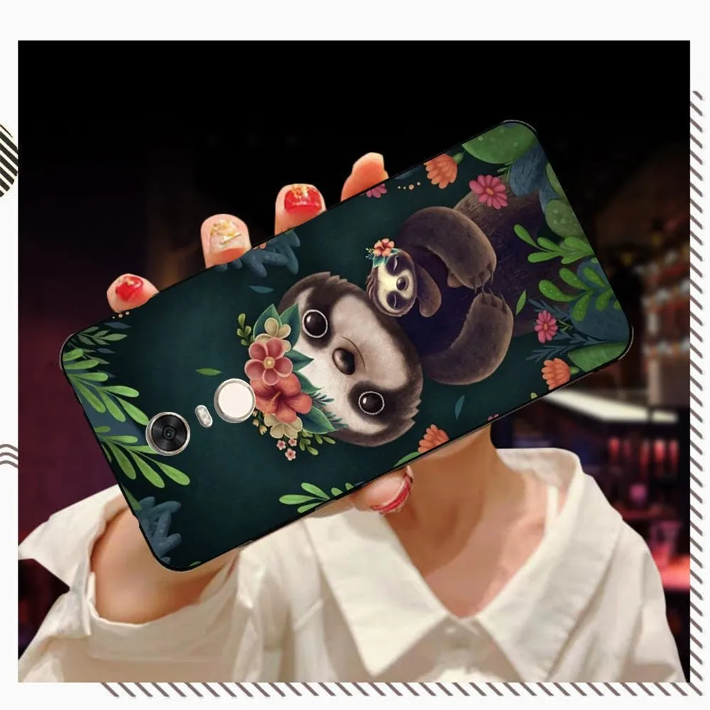 Cute Cartoon Sloth Animal Phone Case For Redmi 5 6 7 8 9 10 Plus Pro 6 7 8 9 A GO K20 K30 K40 Pro Plus F3 Fundas