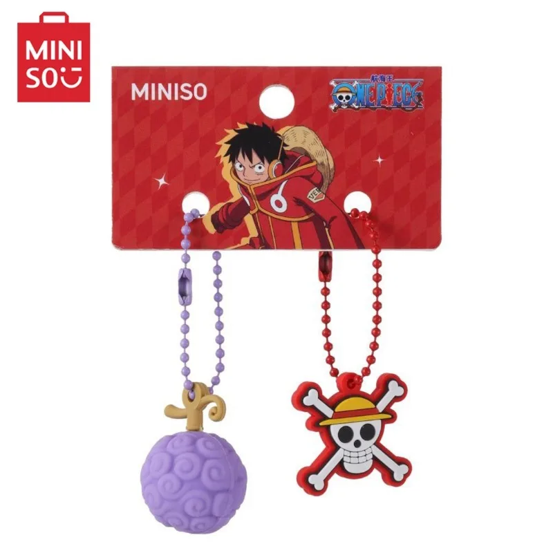 

Miniso One Piece Keychain Luffy Chopper Devil Fruit Robin Brook Cartoon Anime Figures Key Pendant Backpack Decorations Toy Gifts