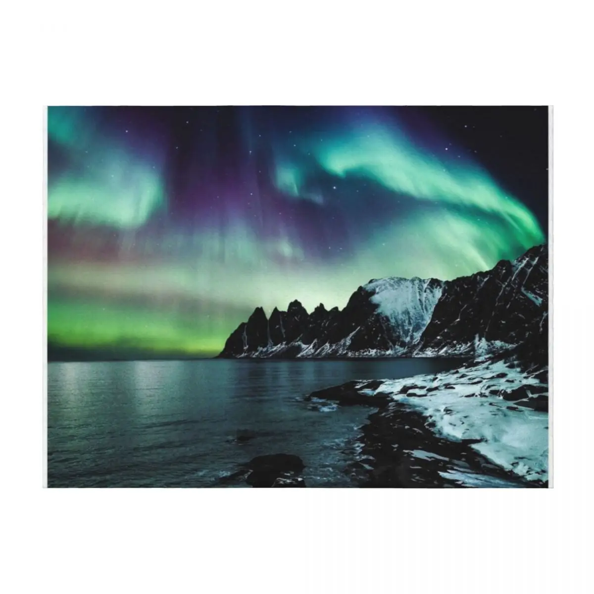 

Northern Lights III Throw Blanket Sofas halloween Summer Beddings warm winter Blankets