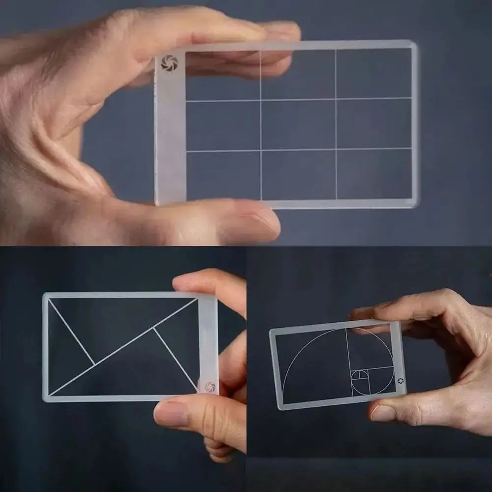 Kids Adults Transparent Viewfinder Ruler Triangle Composition Golden Ratio Ruler Acrylic Drawing Fibonacci Viewer Art Tool