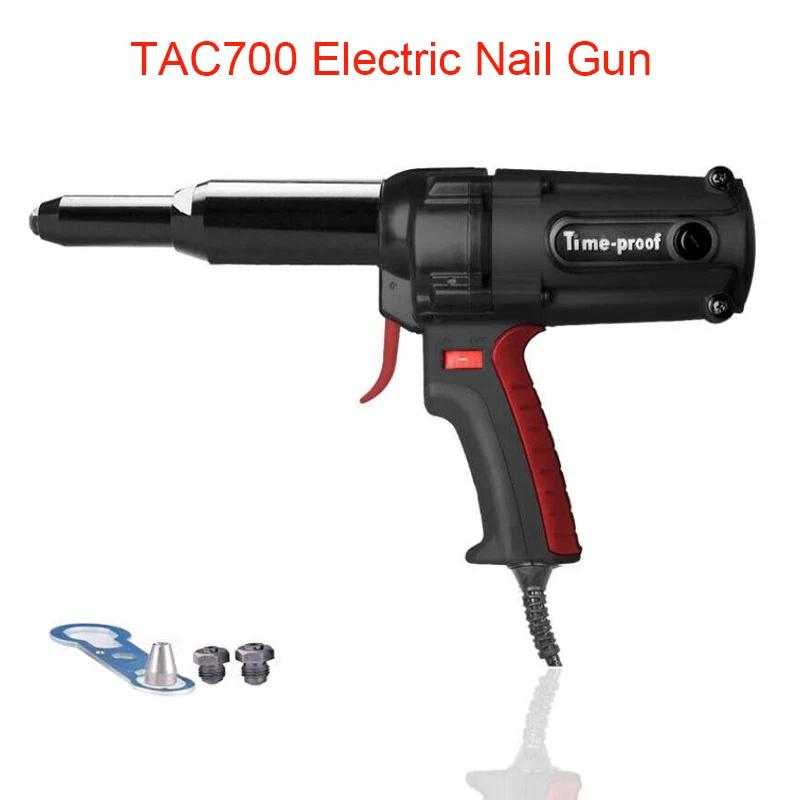 TAC500 Electric Nail Gun 220V Electricity Riveter Gun Furniture Staple Gun 400W Suitable For 3.2-5.0MM Blind Rivets