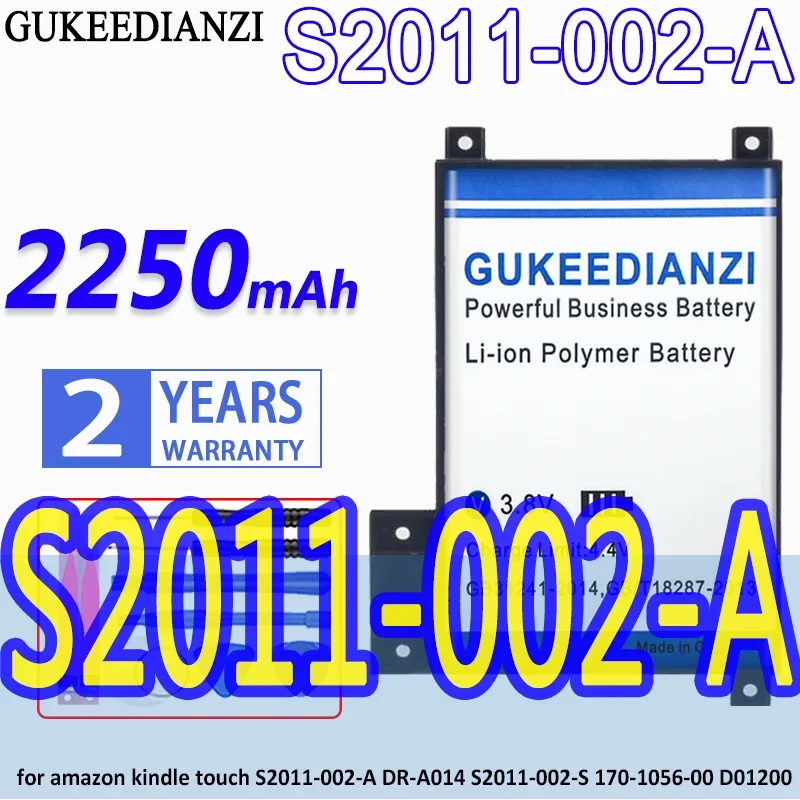 

Аккумулятор GUKEEDIANZI большой емкости S2011-002-S 2250 мАч для Amazon kindle touch S2011-002-A DR-A014 170-1056-00 D01200