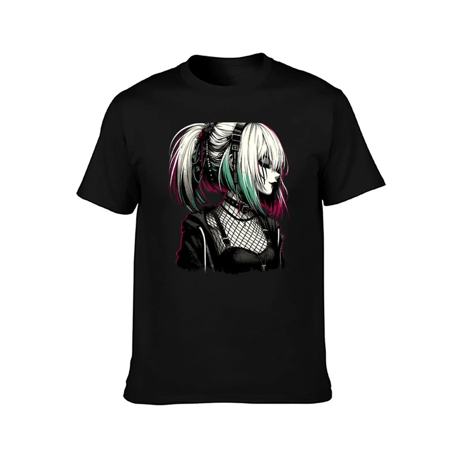 Goth Girl - Anime Style T-Shirt korean fashion shirts graphic tee anime stuff anime t shirts clothes for men