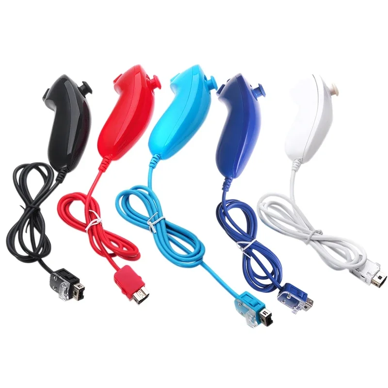 Nunchuck Nunchuk Video Game Controller Remote For Nintendo Wii Console 5 Colors