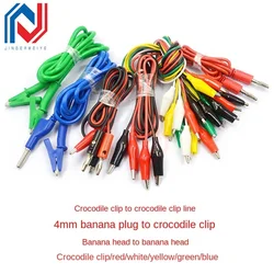 Crocodile Clip Line Banana Plug to Crocodile Clip with Line Power Supply Test Wire Connecting Line Red and Black 2 Lines 4 Clips