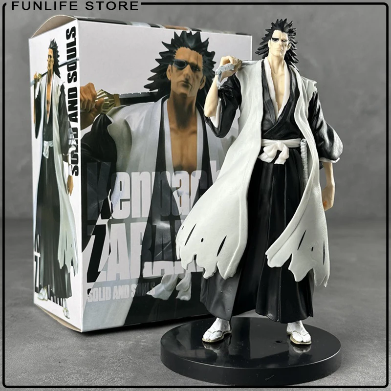 Anime lixívia figura zaraki kenpachi ação estatueta garagem kit pvc modelo brinquedos ornamento de mesa bonecas crianças presente