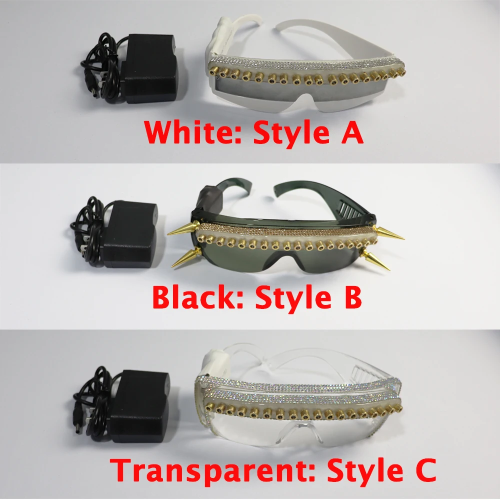 650nm okulary z czerwonym laserem odzież sceniczna rekwizyty na występy akumulatorowe świecące okulary przeciwsłoneczne LED na pokaz festiwal Rave Club Party DJ