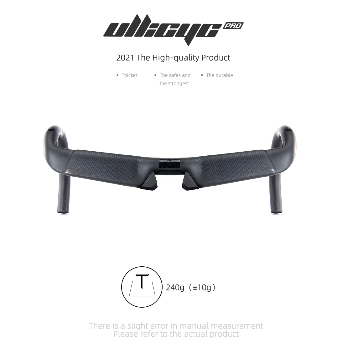 ULLICYC Areo2 Road bicycle racing Matte/Gloss full carbon handlebar internal cable carbon bike handlebar 31.8*400/420/440mm