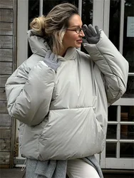 Tossy-Parkas à capuche à manches longues pour femmes, Pardessus monochrome, Manteau Patchwork, Vêtements d'extérieur pour femmes, High Street, Hiver