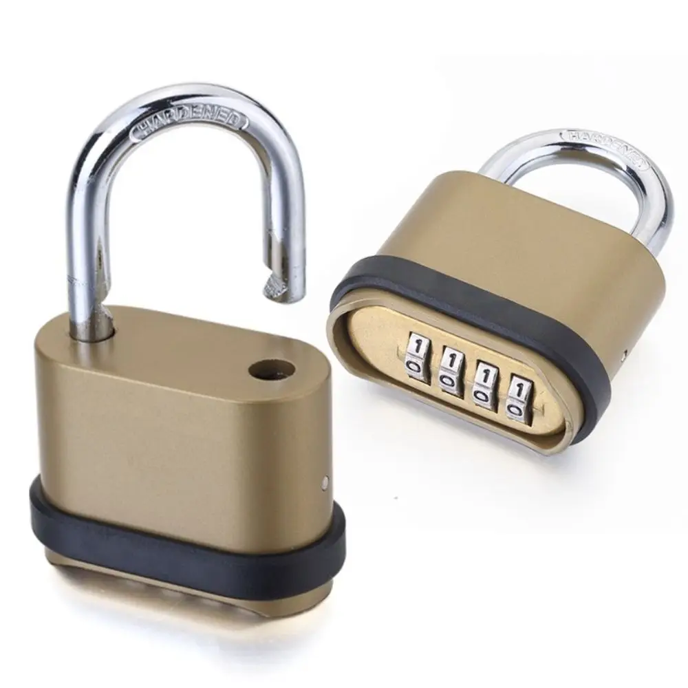 Zinc Alloy Combination Padlock Rustproof 4 Digit Number Password Code Lock Waterproof Sturdy Design Security Padlock