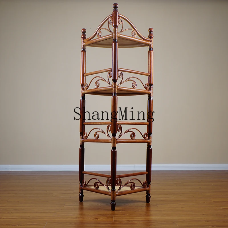 

CL three-bucket cabinet three-pump storage rattan storage triangular shelf