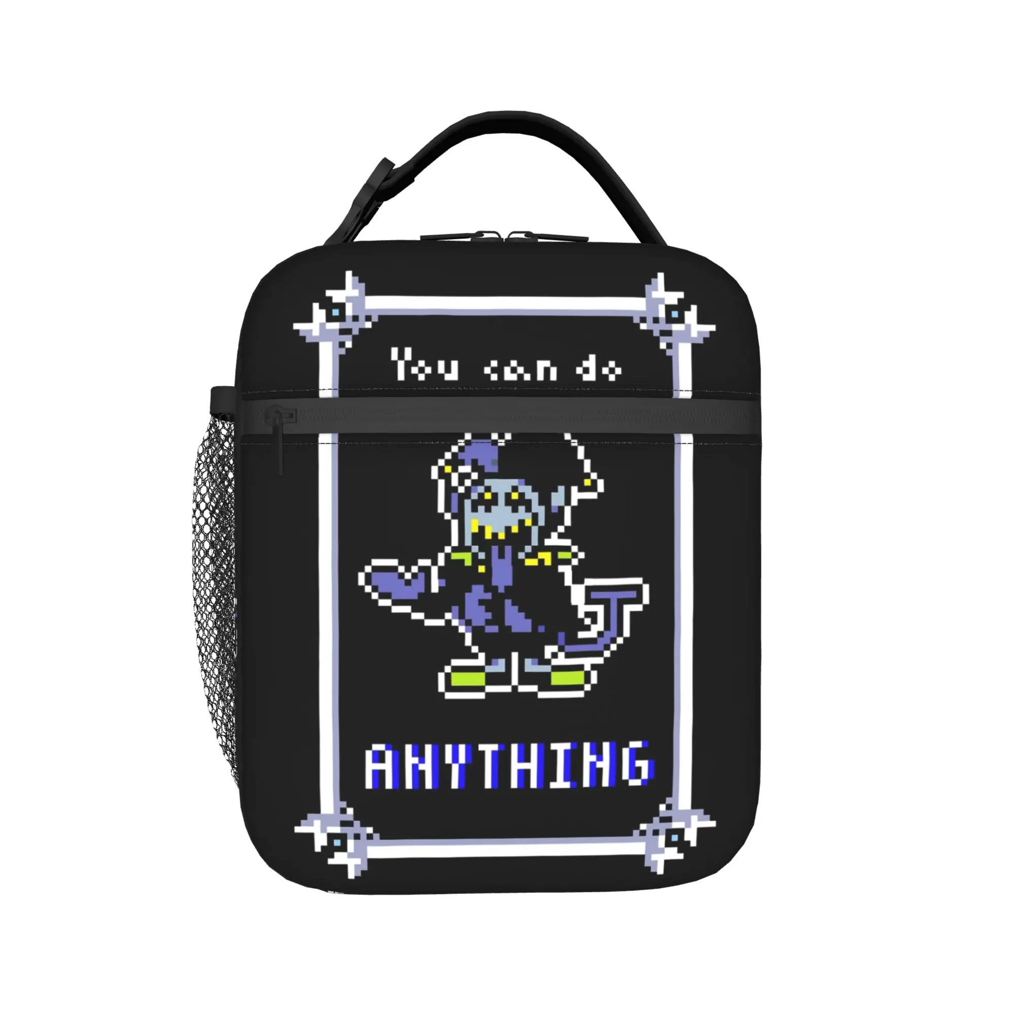 Jevil- Deltarunes  Inspirational Poster Insulated Lunch Bag Large  Meal Container Cooler Bag Tote Lunch Box Food Storage Bags