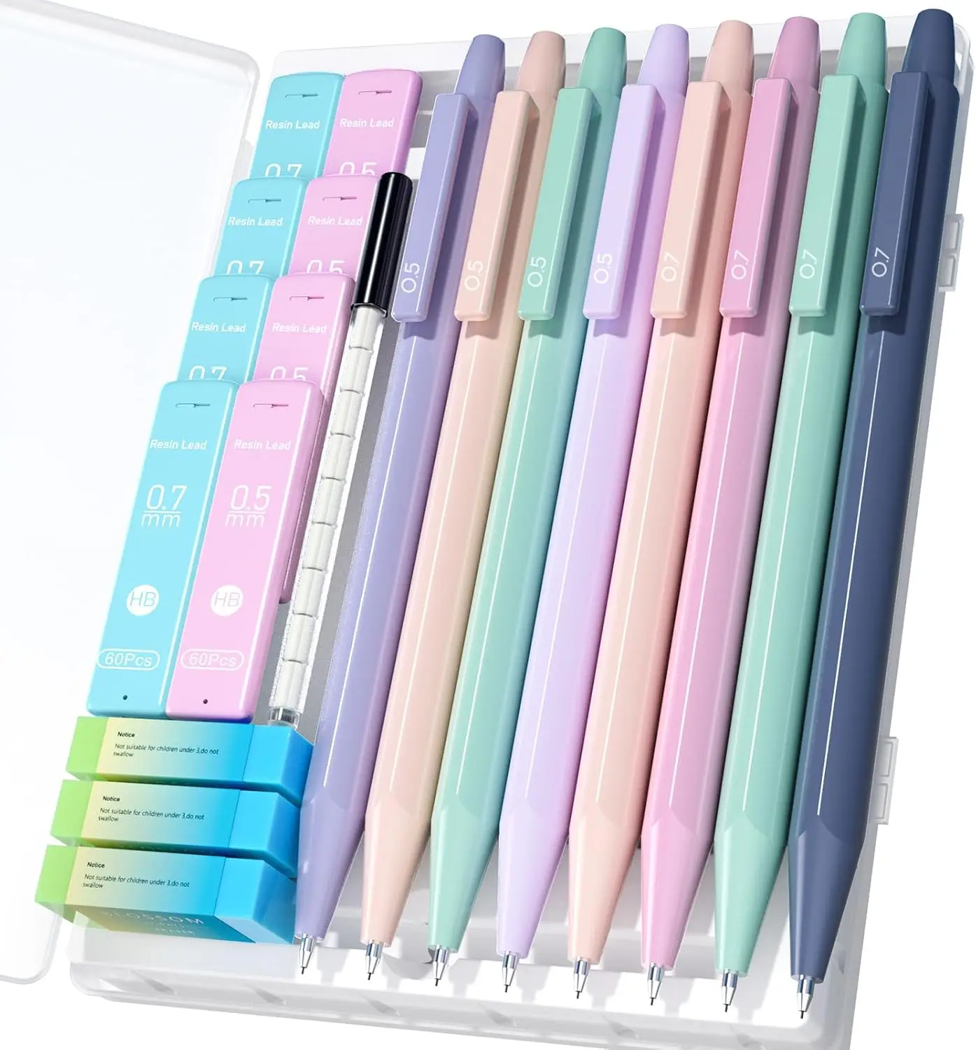 

20-Pack Mechanical Pencil Set with 8 Pencils, Erasers & 480 Refills - Colorful School Supplies Gift