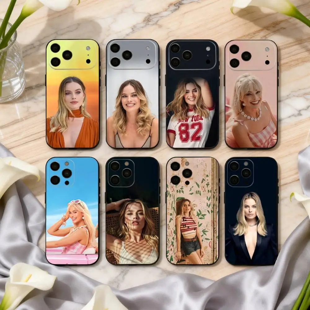 

fashionable M-Margot R-Robbie-E Phone Case For iPhone 17pro, 16,15,14,13,12,11 X XR Plus,Others Soft Black Cover