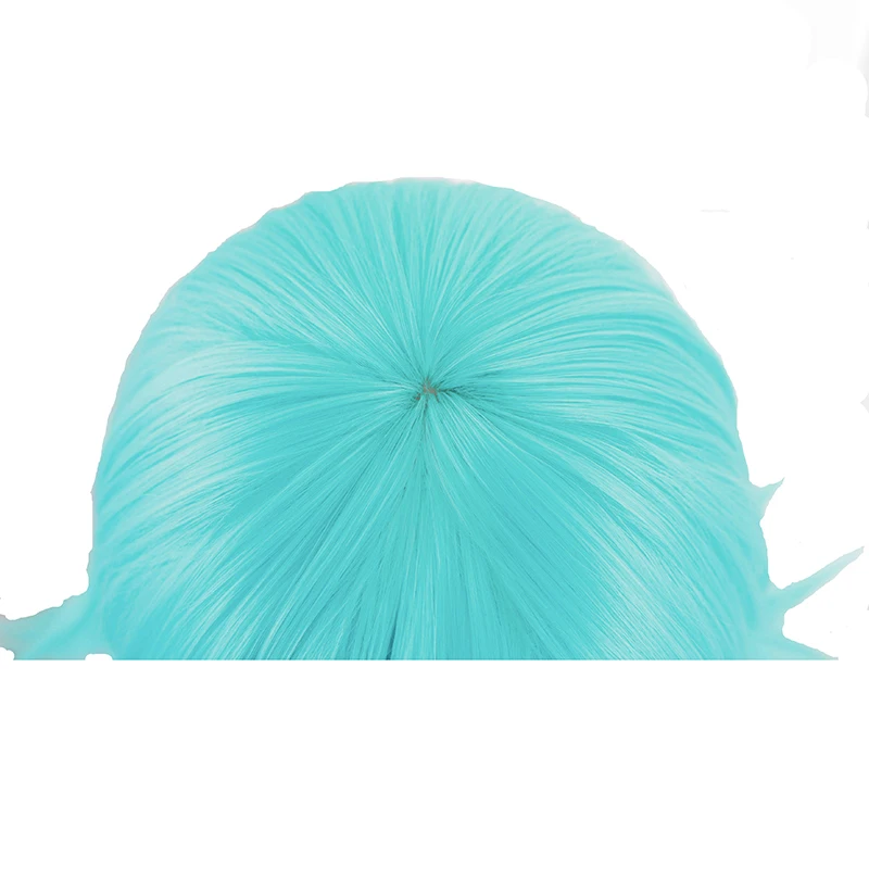 L-email wig Synthetic Hair LOL KDA Neeko Cosplay Wigs Orange Mixed Blue Wigs Short Women Halloween Wig Heat Resistant Hair