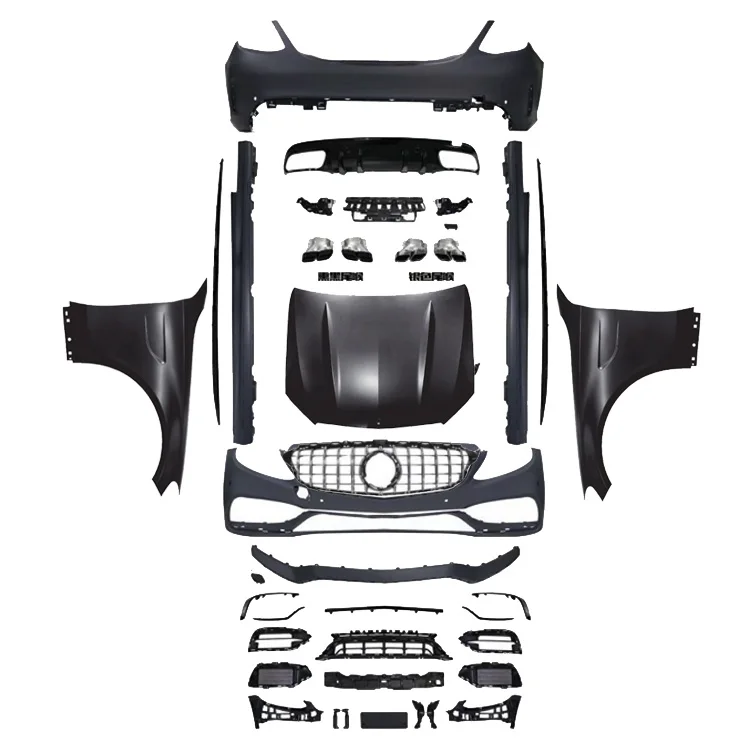 

Damei оригинальное качество W205, обновленный C63, стильная решетка Bodykit, задний диффузор, крылья, автомобильный бампер, комплект кузова для Benz 2015-20