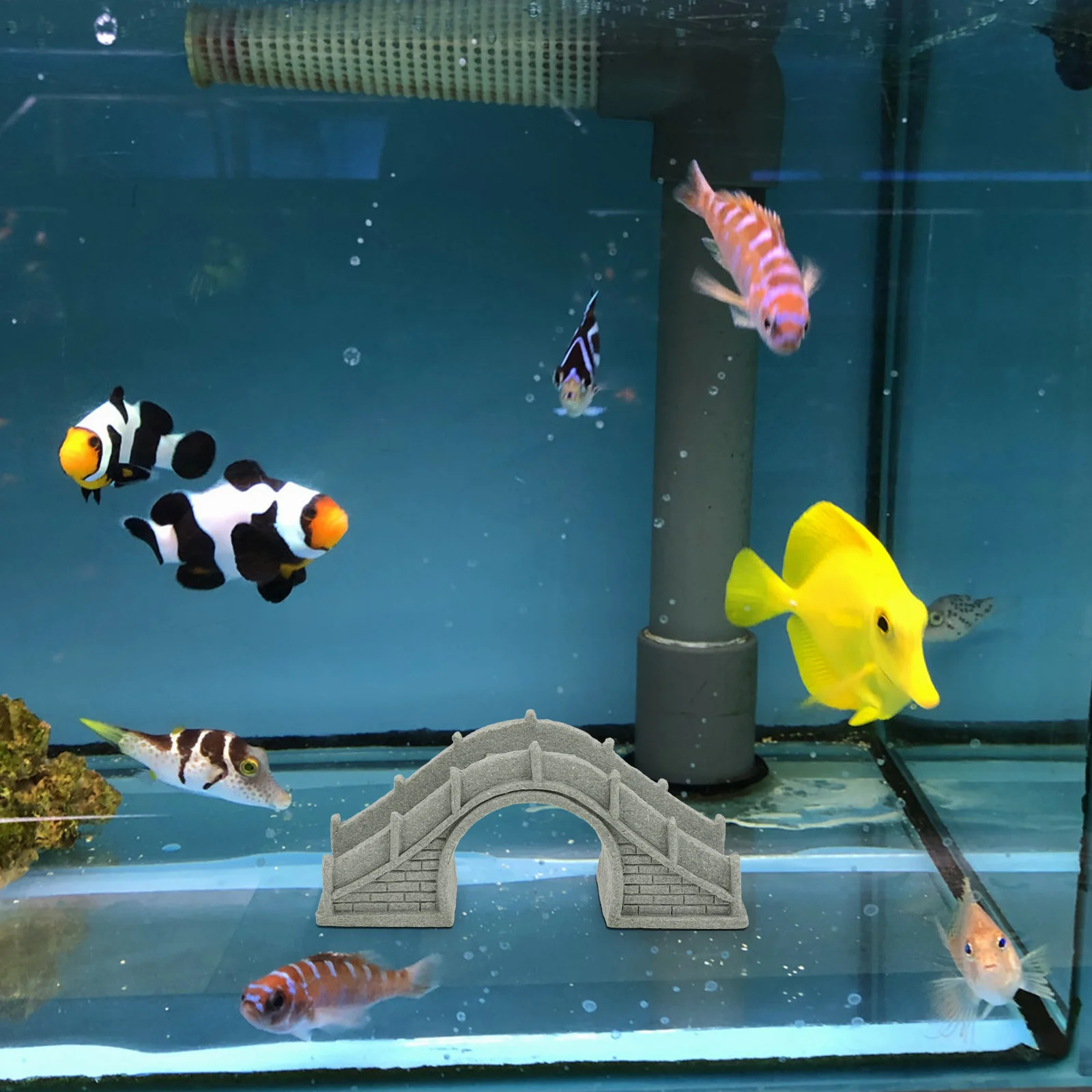 

Resin Statue Landscape Scene Bridge Small Garden Decor Micro Landscape Resin Bridge Sand Table Fish Tank Decor Garden Ornaments