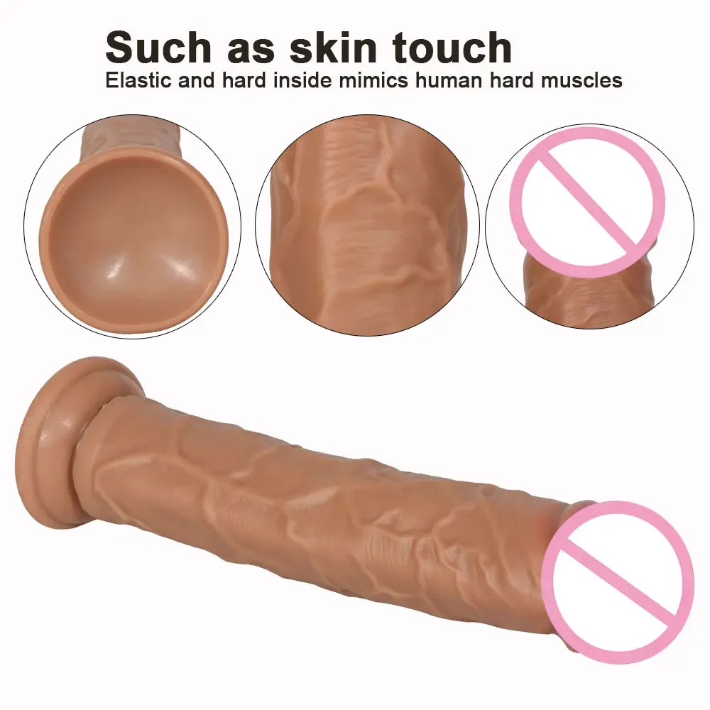 Realistic Silicone Dildo Soft Sexy With Suction Cup Penis No vibrator For Women Masturbation Female Small Anal Plug  Adult Toys