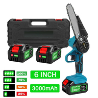 6 Inch Electric Chain Saw Rechargeable Woodworking Saw Handheld Pruning Logging Garden Power Tool for Makita 18V Battery